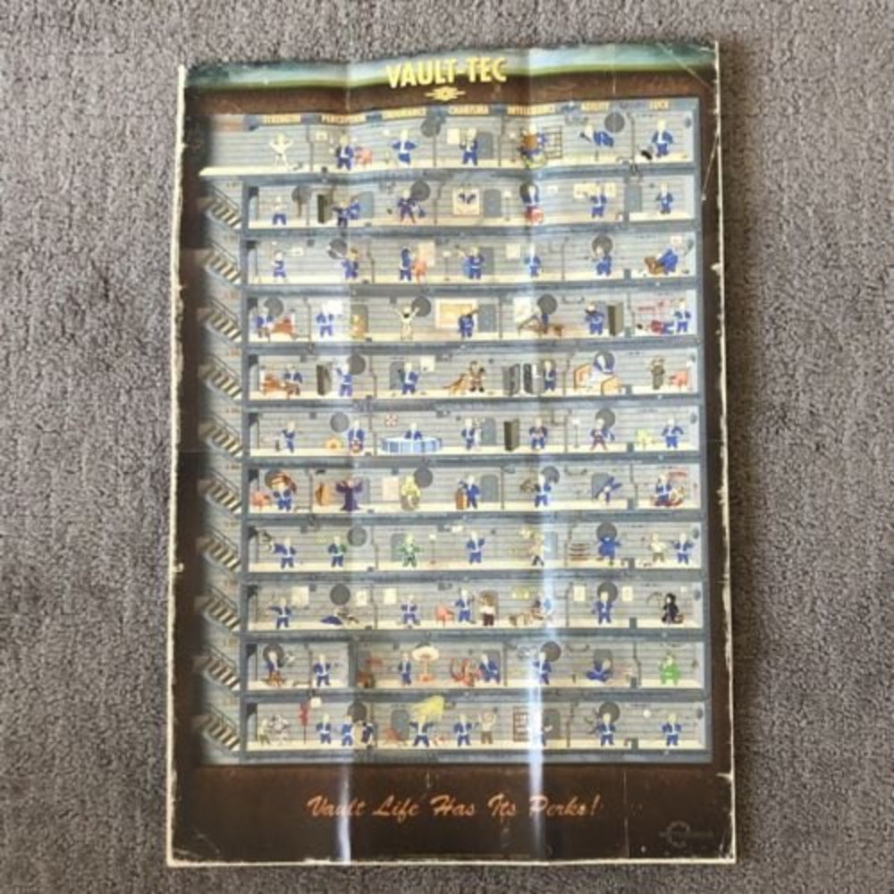 Fallout 4 Microsoft XBox One Video Game Case Inserts Poster - Picture 4 of 9